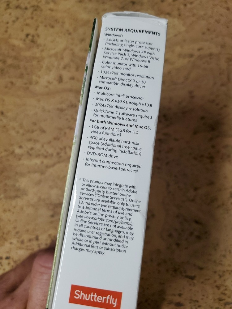 OPEN BOX Photoshop Elements 11 Mac + Windows w/Serial