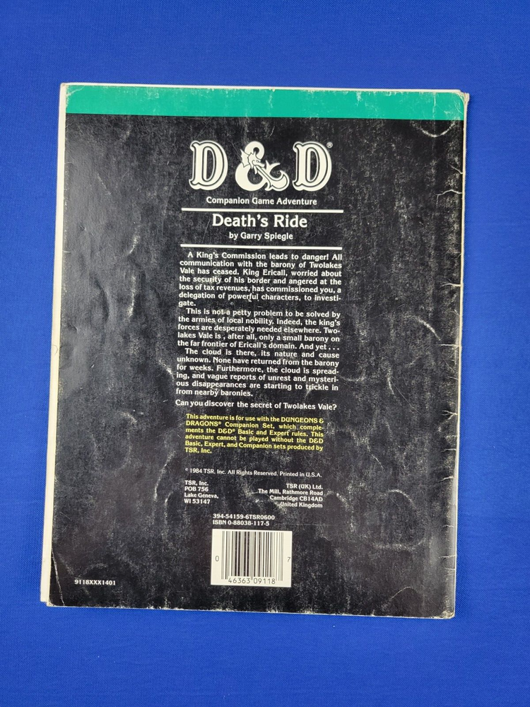 Death's Ride Adventure Module - Dungeons and Dragons CM2