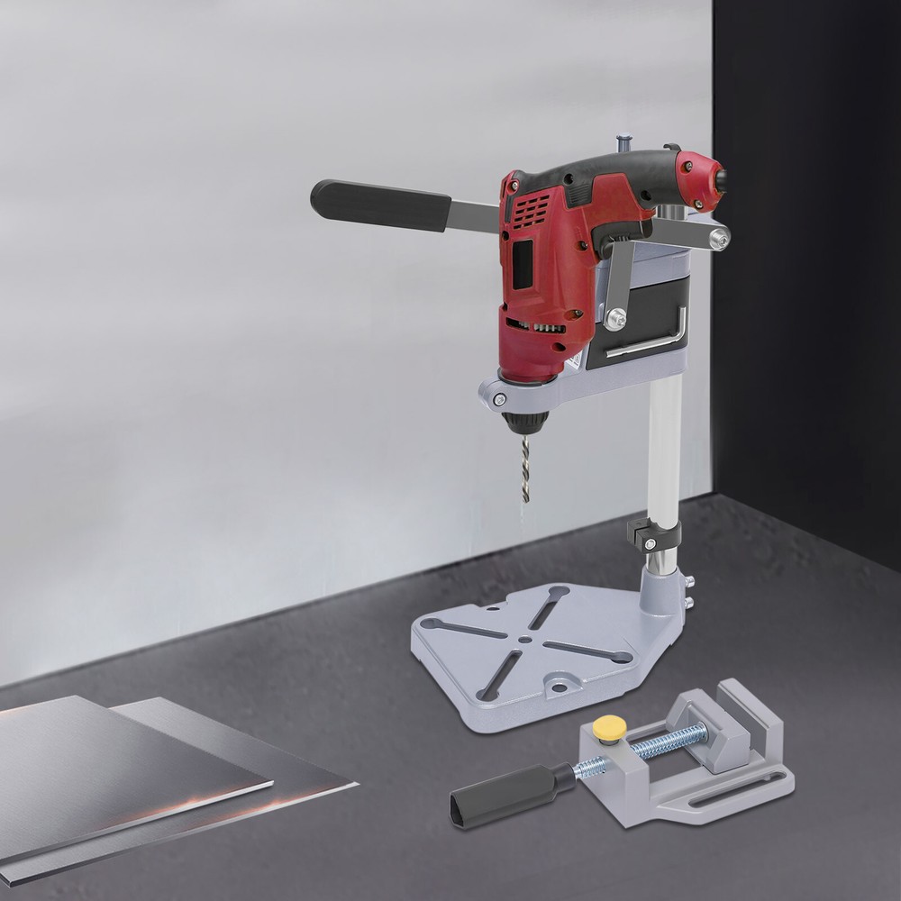 Single-hole Electric Adjustable Drill Press Stand Portable Clamp &Flat Plier