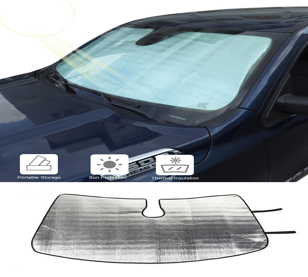 Front Windshield Sunshade Visor UV Protector Cover For Dodge Ram 1500 2018-2020
