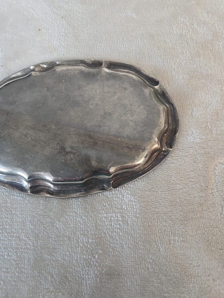EP On Steel Silver Plated Trinket Dish Ash Tray Coaster 5"