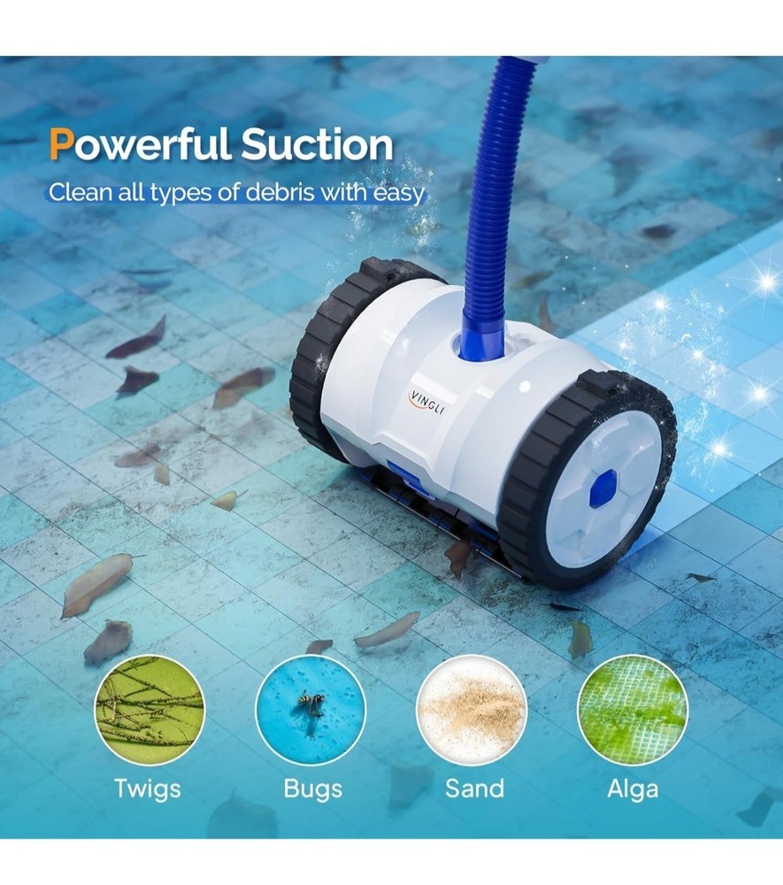 Automatic Suction-Side Pool Vacuum Cleaner Wall-Climbing Sweeper