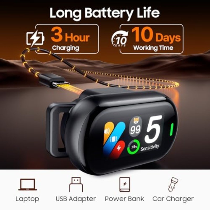 Bark Collar, Automatic Dog Barking Collar with Beep, Vibration, 5 Sensitivity Le