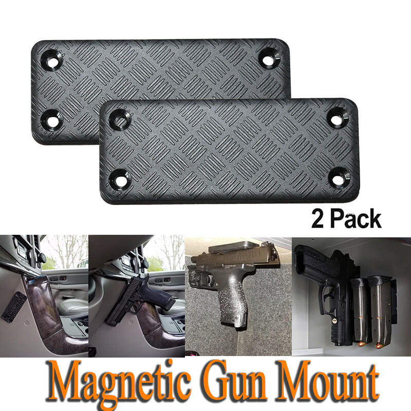 55lb Gun Magnet Mount Magnetic Holder Concealed Pistol For Car Desk Bed USA