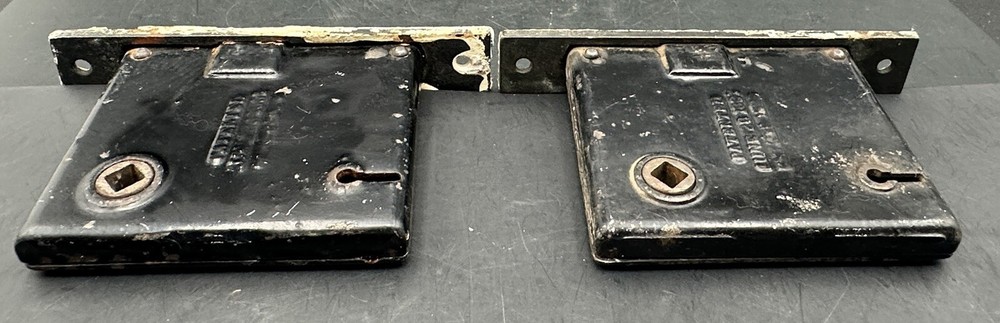 Antique Vintage Door Hardware Lot Mortise Lock Sargent Easy Spring Knobs Plates