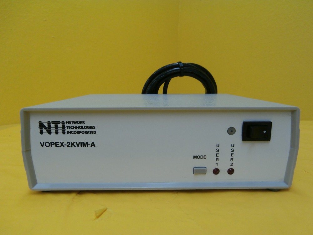NTI Network Technologies VOPEX-2KVIM-A 2-port Video Switching KVM Splitter Used