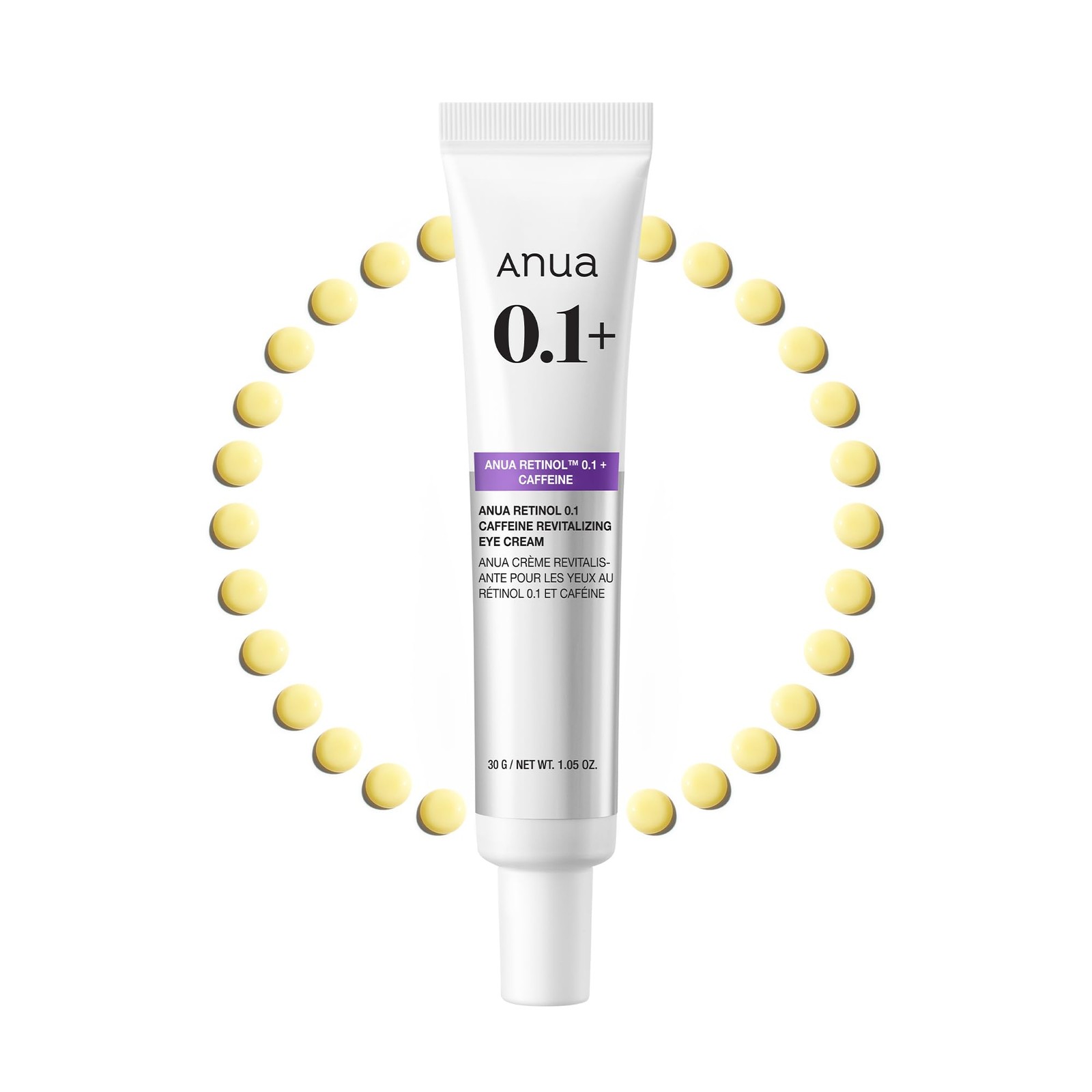 ANUA Retinol 0.1% Caffeine Eye Cream, Hydrating, Dark Circles, Fine Lines 30g