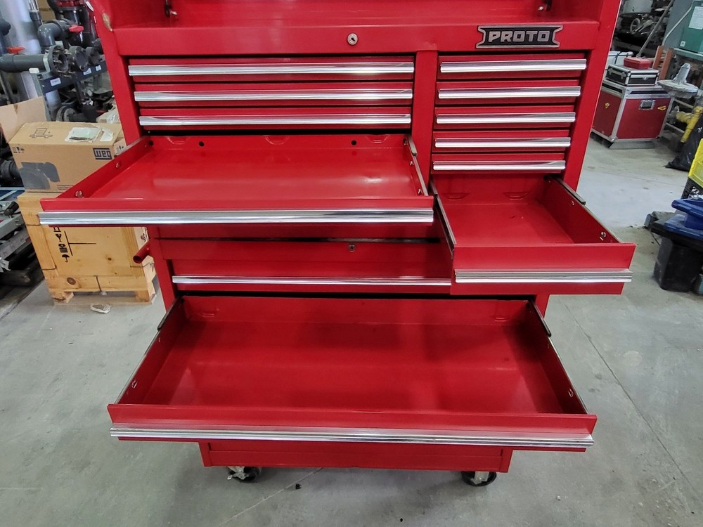 Proto J444142 Red Rolling Tool Box ( 18 Drawers ) – Tool Cabinets
