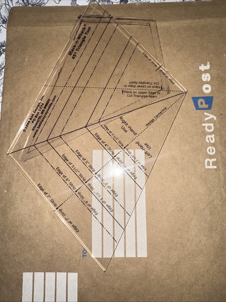 BSR DESIGNS - STACK-N-WHACK 45 DEGREE TRIANGLE TOOL & PATTERN