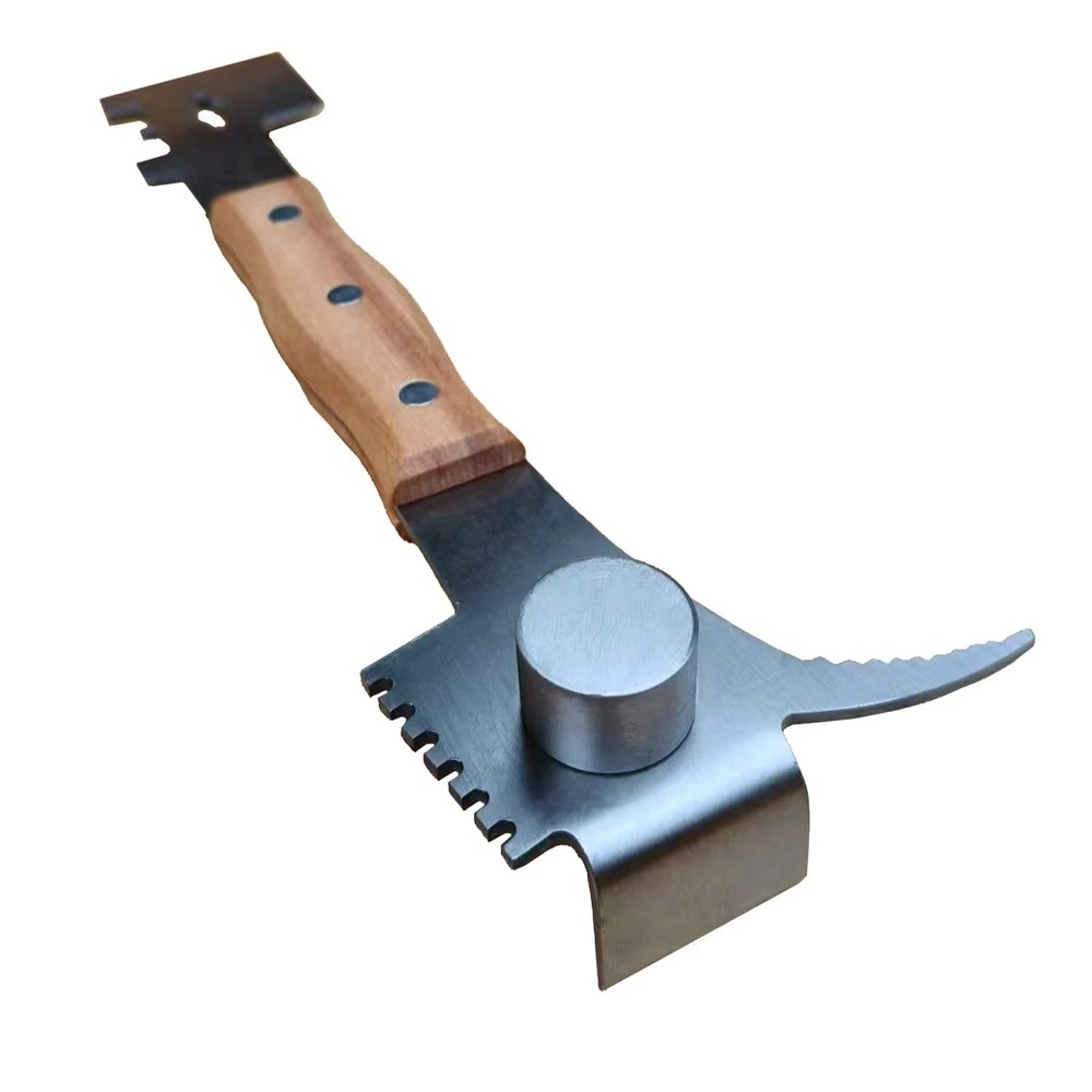 Multipurpose Bee Hive Tool with Wooden Handle Bee Tools for Beekeeping Profes...