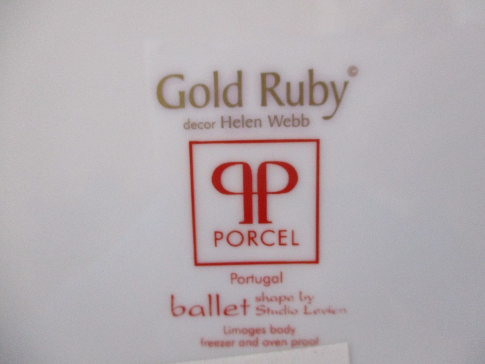 PORCEL GOLD RUBY DINNER PLATE - 10 3/4" 1302I