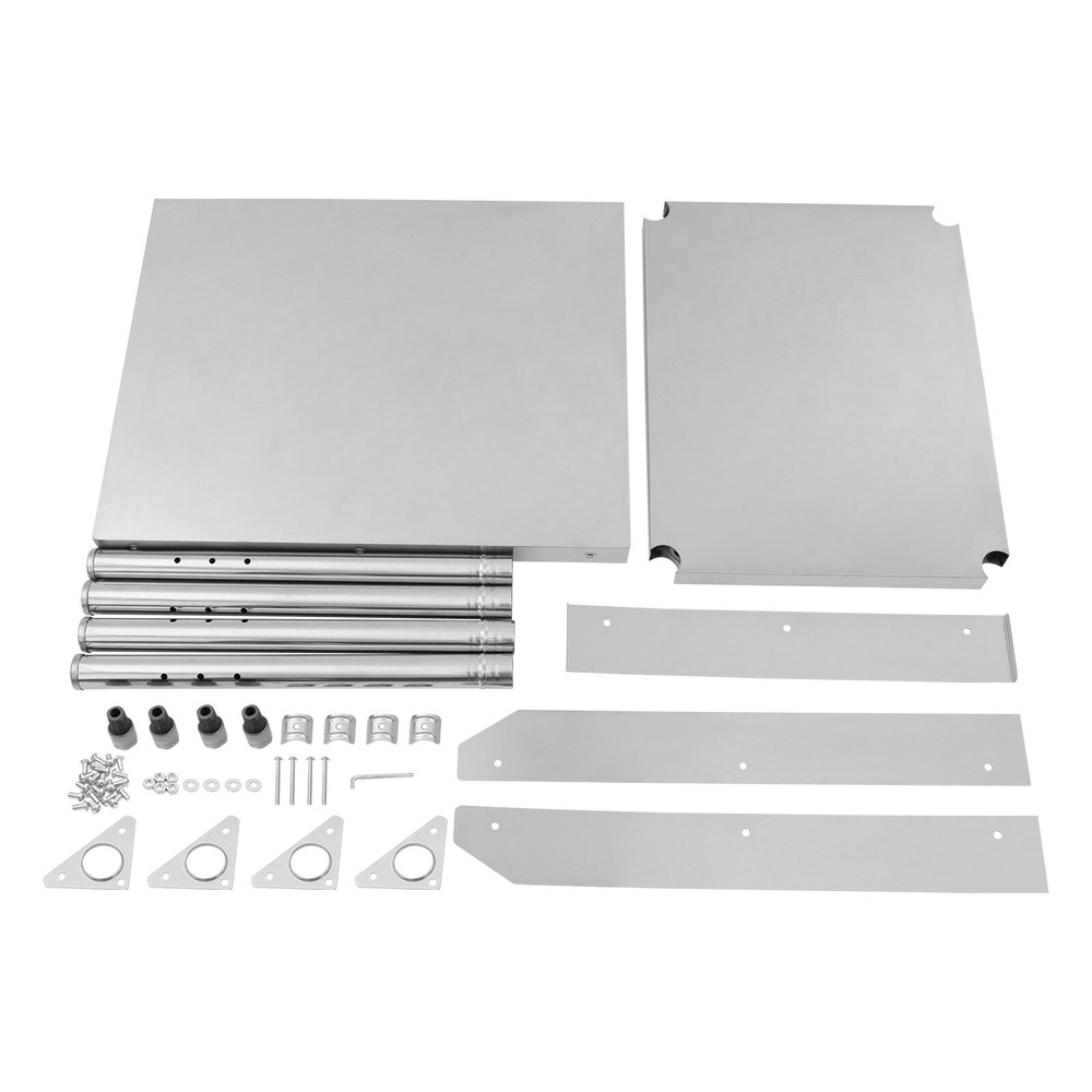 Adjustable Work Table Commercial Stainless Steel Prep Table Kitchen w/Backsplash