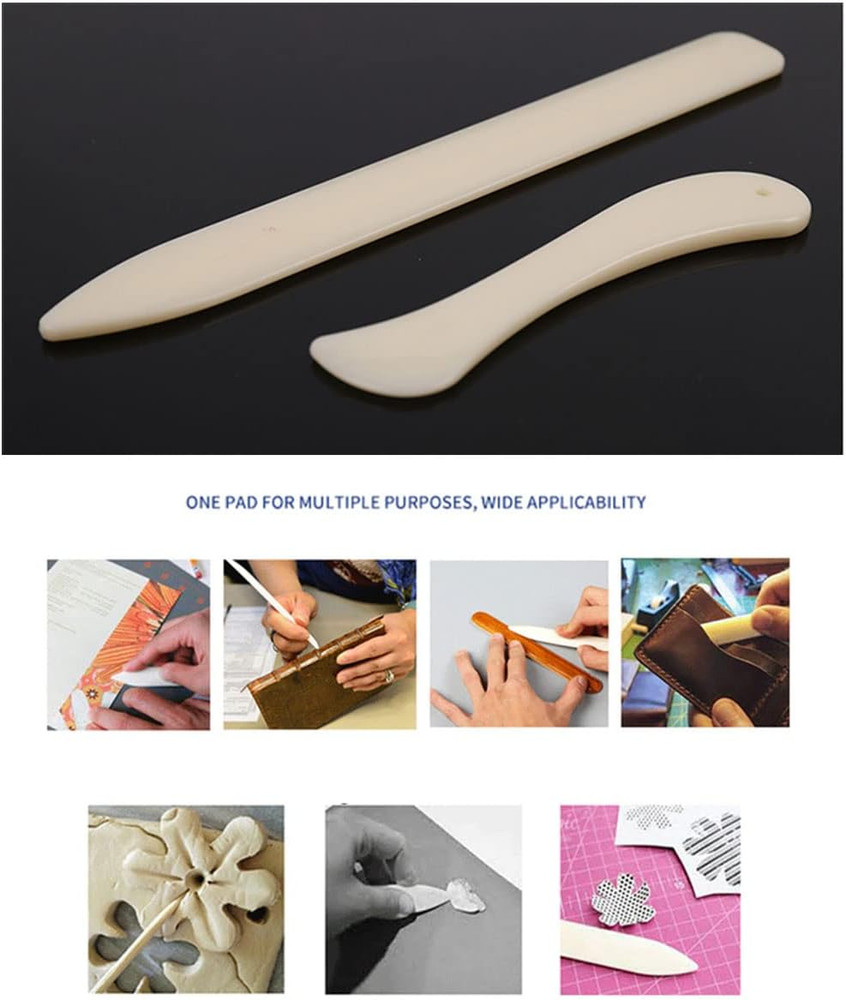 2Pcs Bone Folder, Scoring Tool Irregular Bone Paper Folder Lightweight Paper Cre