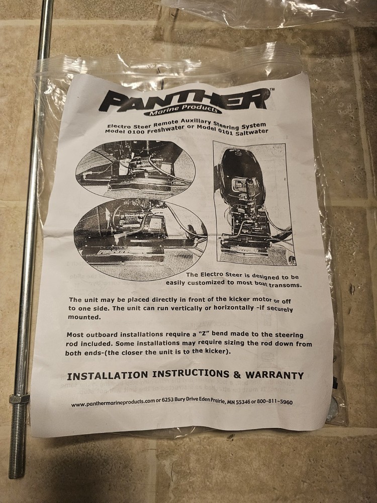 Panther Marine Model 100 Electro Steer - Fresh water complete all electronics