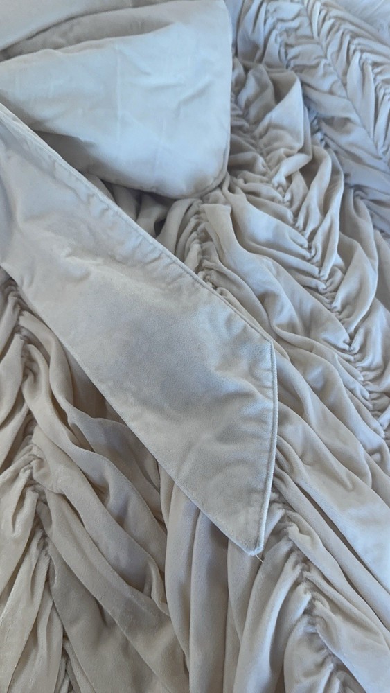 Pottery Barn Teen Large LoveShackFancy Smocked Velvet Bean Bag Chair Cover Only