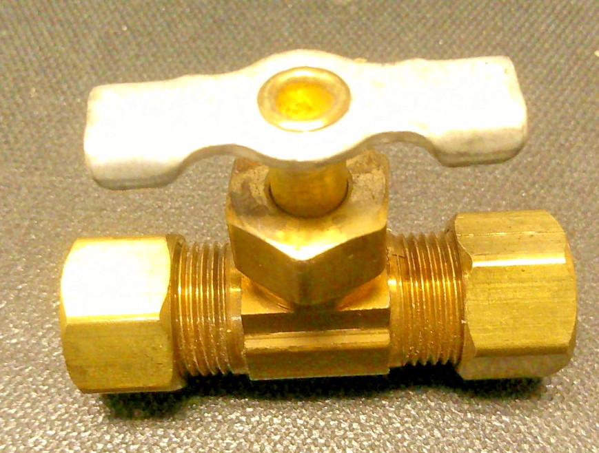 Brass Fitting 3/8" Straightway Needle Valve Compression 550538