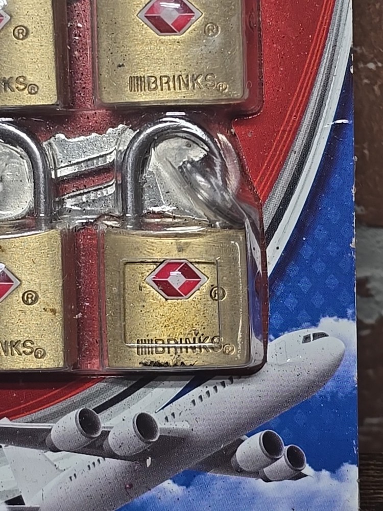 Brinks Solid Brass Locks (4) with Keys TSA Accepted Manufactured Sealed READ