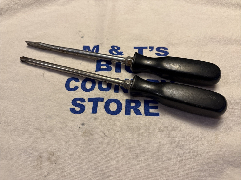 Snap-on Tools USA 2pc Phillips/Flat Slotted Black Screwdriver Set SSDP63 & SSD6