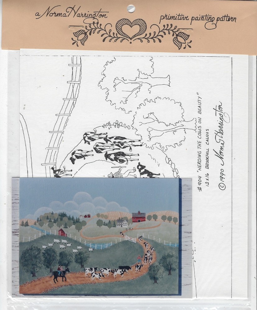 Herding the Cows Norma Harrington Decorative Painting Pattern Pack