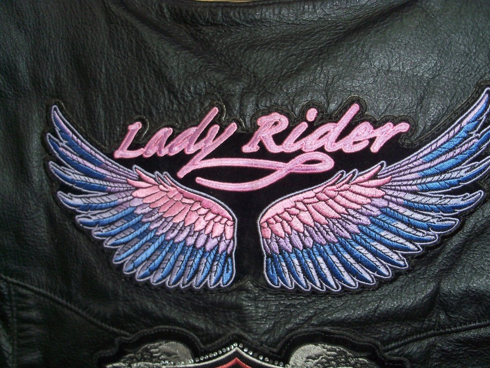 VEST, LADIES, MOTORCYCLE, LEATHER (LARGE)