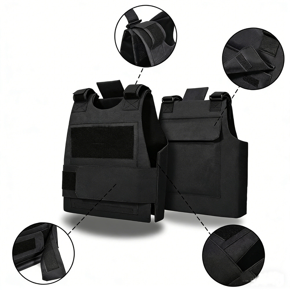 Front Back Plates Body Bulletproof Vest Armor Tactical Jacket Guard Security Kit