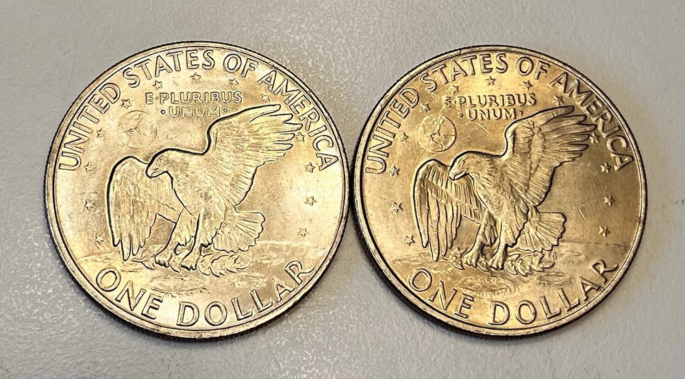 Two 1972-D Eisenhower "Ike" Dollars Brilliant Uncirculated
