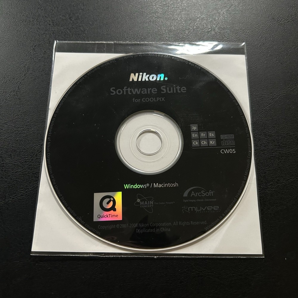 Nikon Coolpix Camera Set Up Software Suite CD CW 07 Windows Mac Set