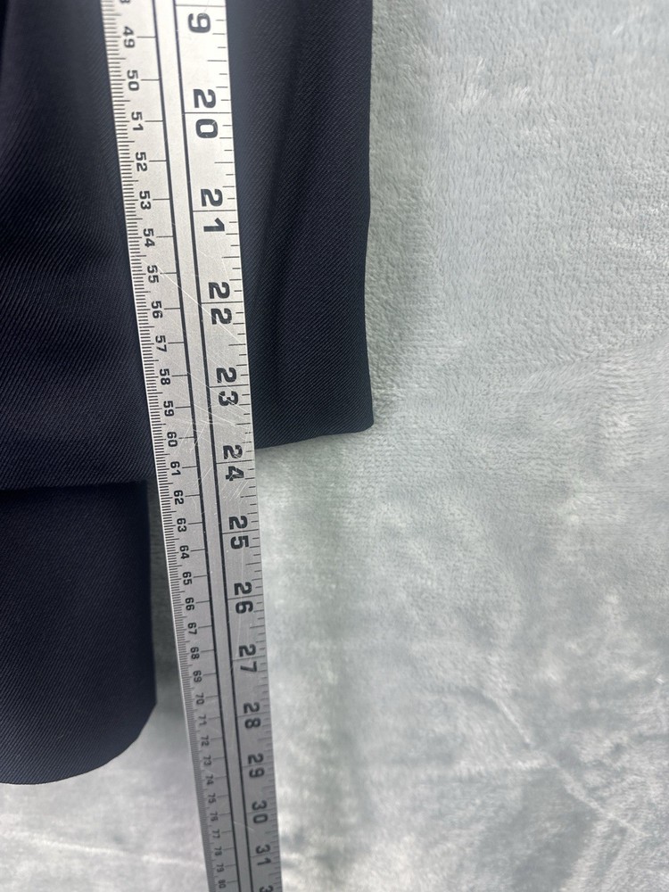 Flying Cross Navy Double Breasted Dress Blazer 38 Regular Wool Polyester Blend