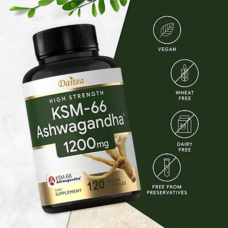 KSM-66 Ashwagandha 1200 Mg - Balance Mood, Reduce Stress,Increase Stamina