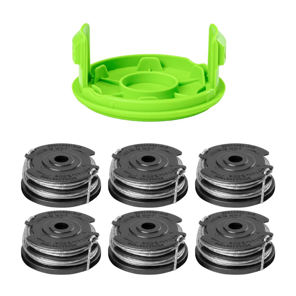 Greenworks 0.065" Dual Line Auto-Feed String Trimmer Spools 6-Pack + Replacement