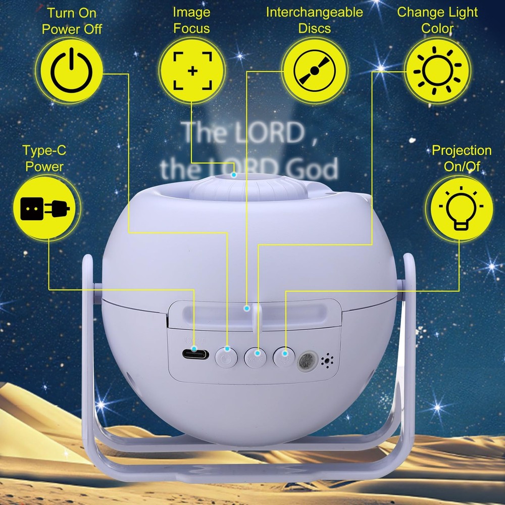 Aurelema Bible Verses Projector Galaxy Includes 12 White
