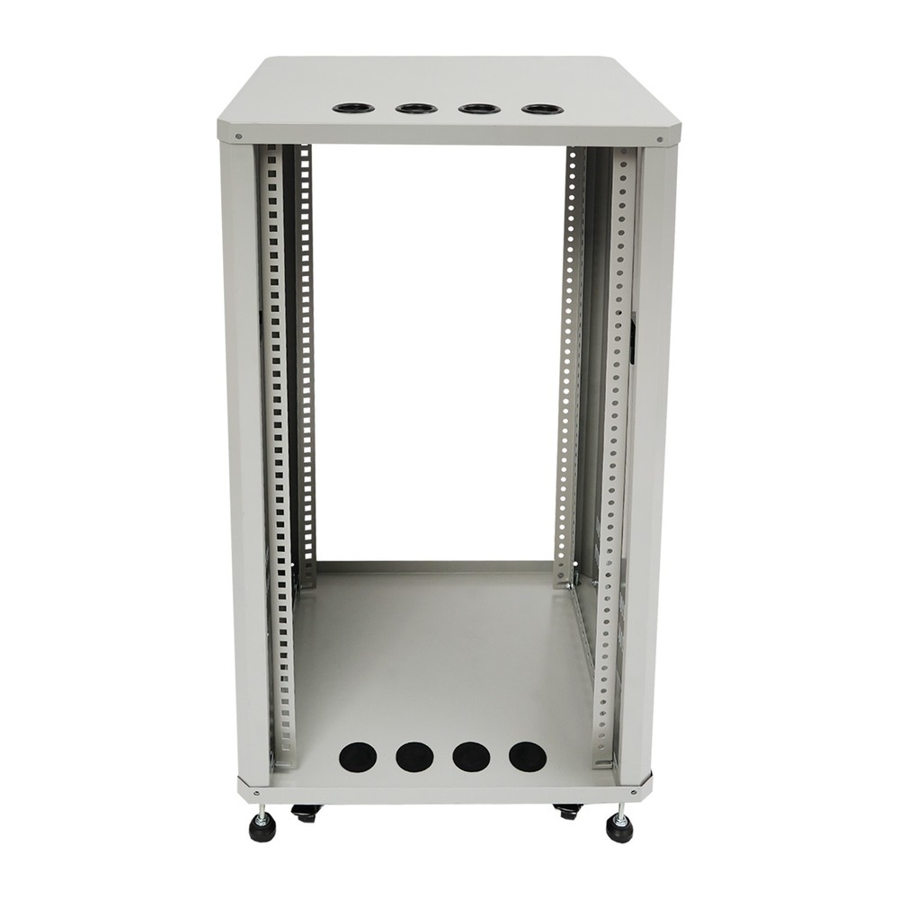 22U DJ Mixer Stand Rolling Stereo & Server Rack with Wheel Open Frame for Audio