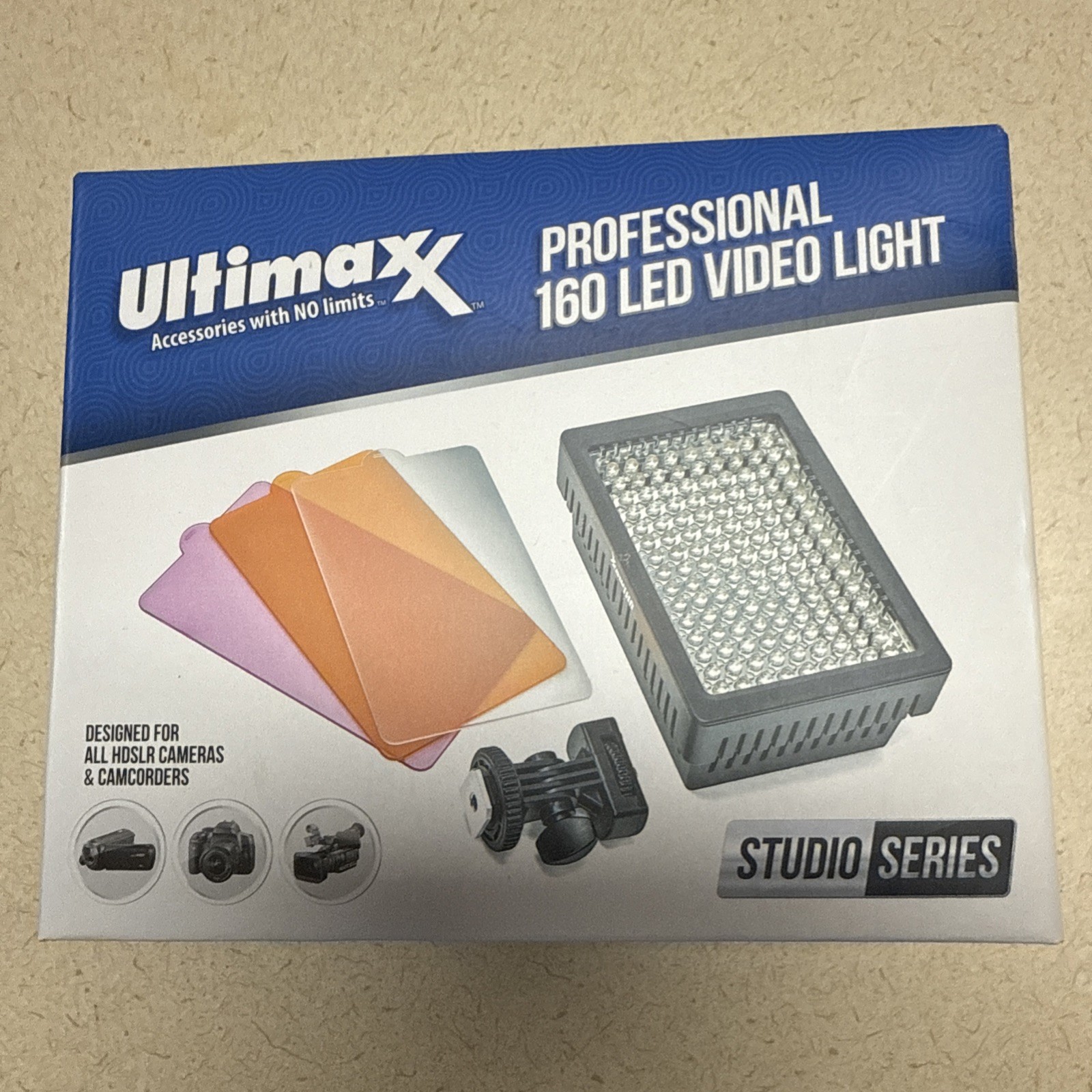 ULTIMAXX Professional Dimmable 160 LED Light Video Camera for Canon Nikon Sony