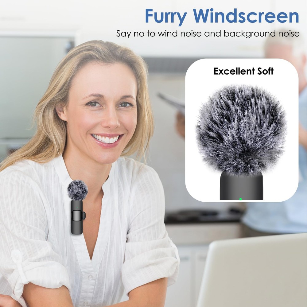 Wireless Windscreen Foam Cover Set for Lavalier Microphone - 9 Pcs