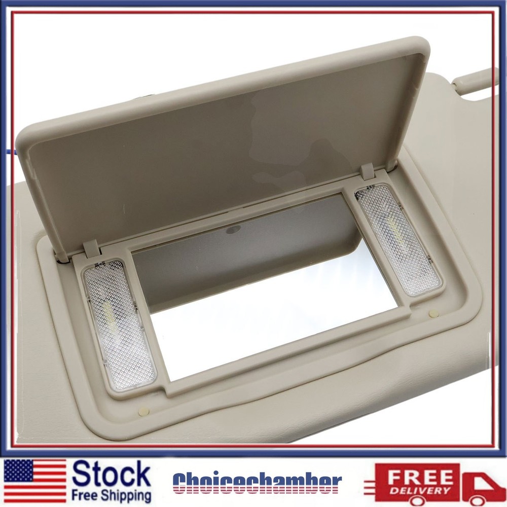 For Honda CR-V 2012-2016 W/ Light & Mirror Beige Sun Visor Left Driver Side