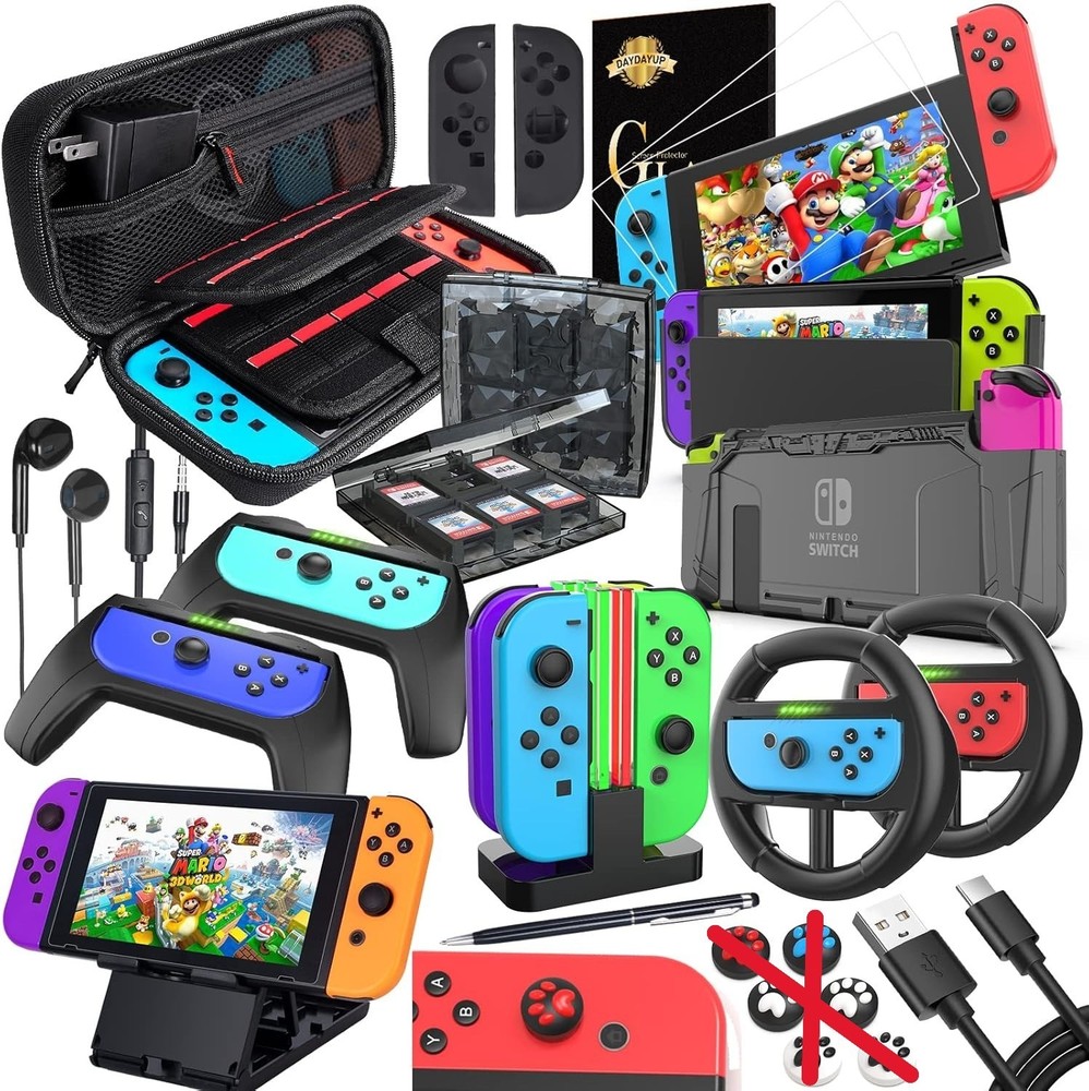 Deruitu Switch Accessories Bundle Compatible with Nintendo Switch