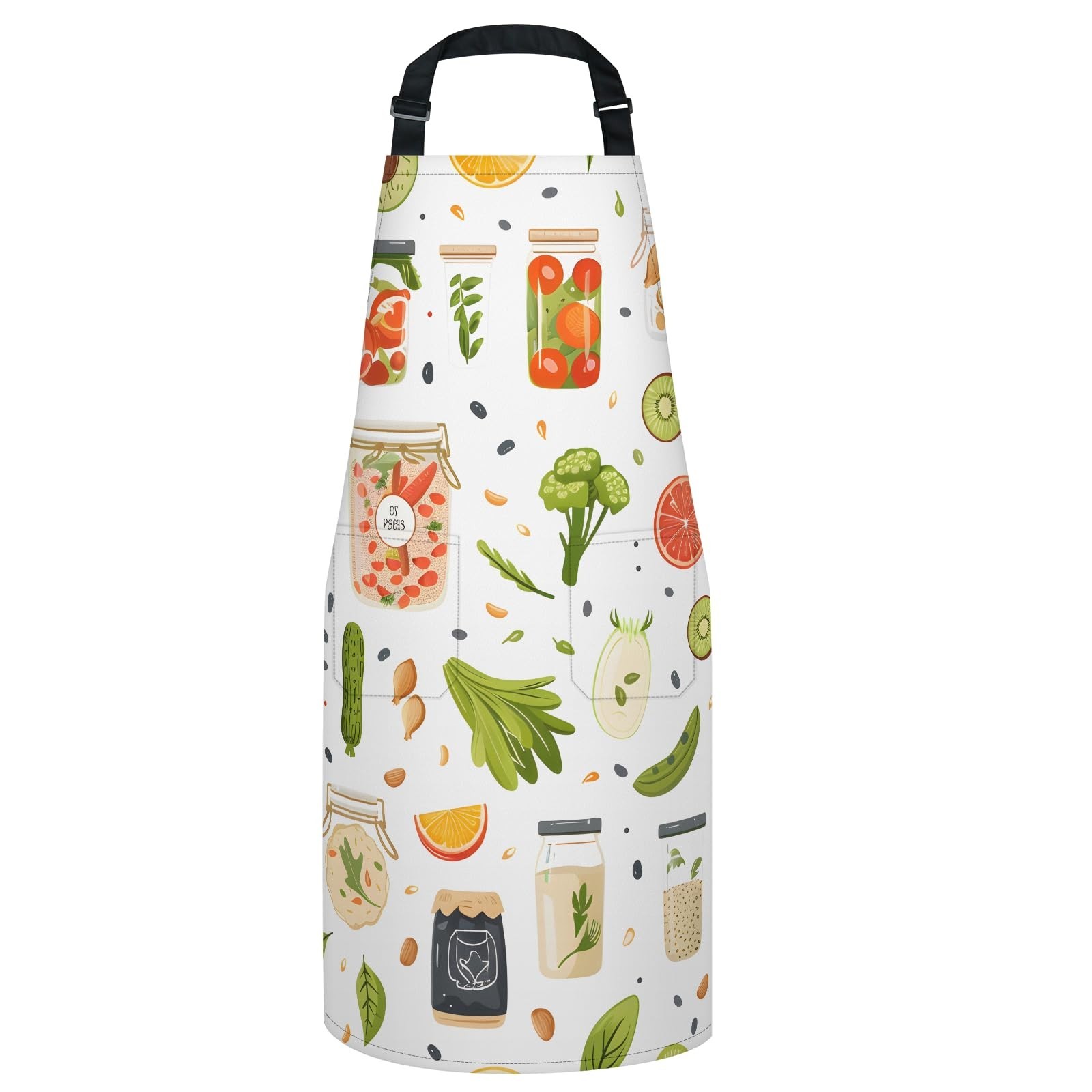 Kitchen Apron with Pockets,Adjustable Aprons for Women Men,Waterproof Chef Ap...