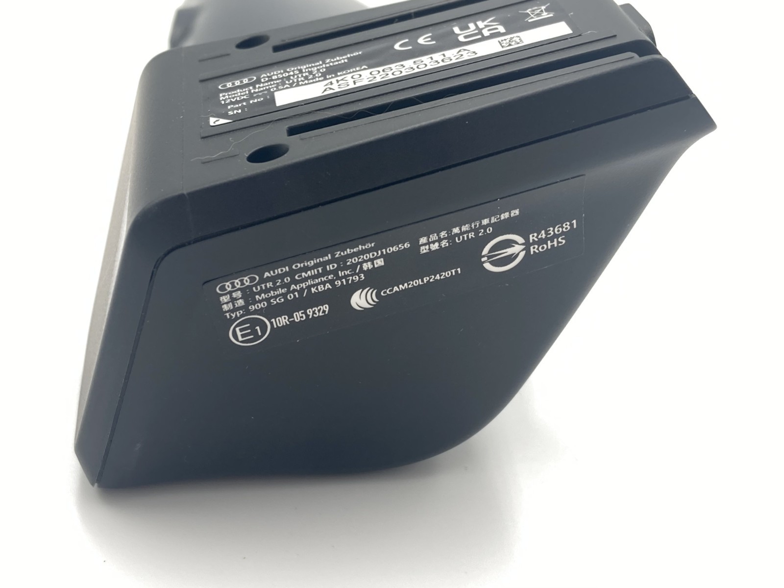 Audi UTR 2.0 Front & Rear Dashcam Universal Traffic Genuine Drive W/SD Card