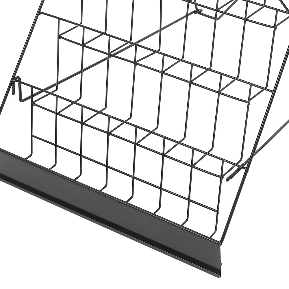 6 Tier Wire Countertop Rack, Book Display Rack, Comic Book Display Rack Black