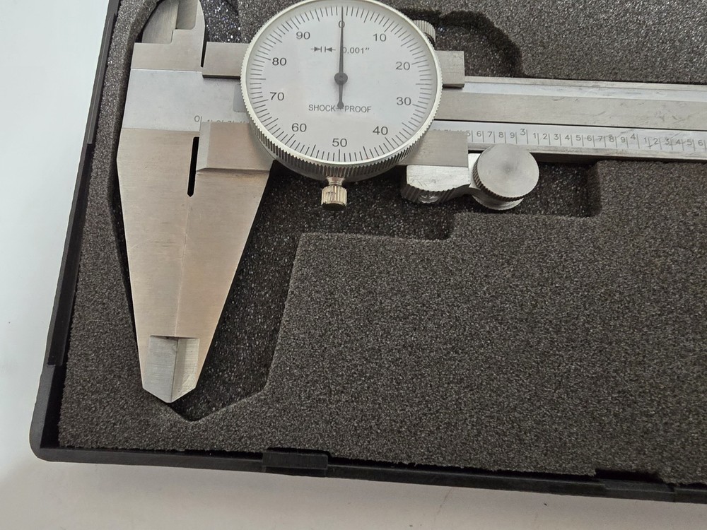 12in" Shockproof Thread Dial Vernier Caliper 0-12" Standard With Plastic Case