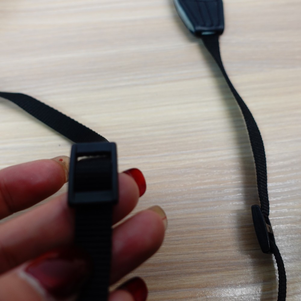 Camera Strap Replacement QUANTARAY Black Grey Neck Shoulder Nylon Handle 18 in