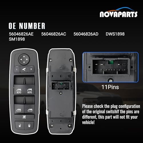 11PINS 56046826AE Driver Side Power Control Window Switch for 2016-2018 Ram