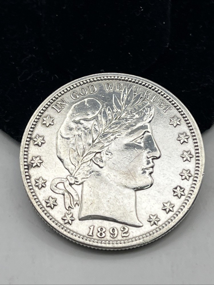 1892-P Barber Half Dollar Cleaned