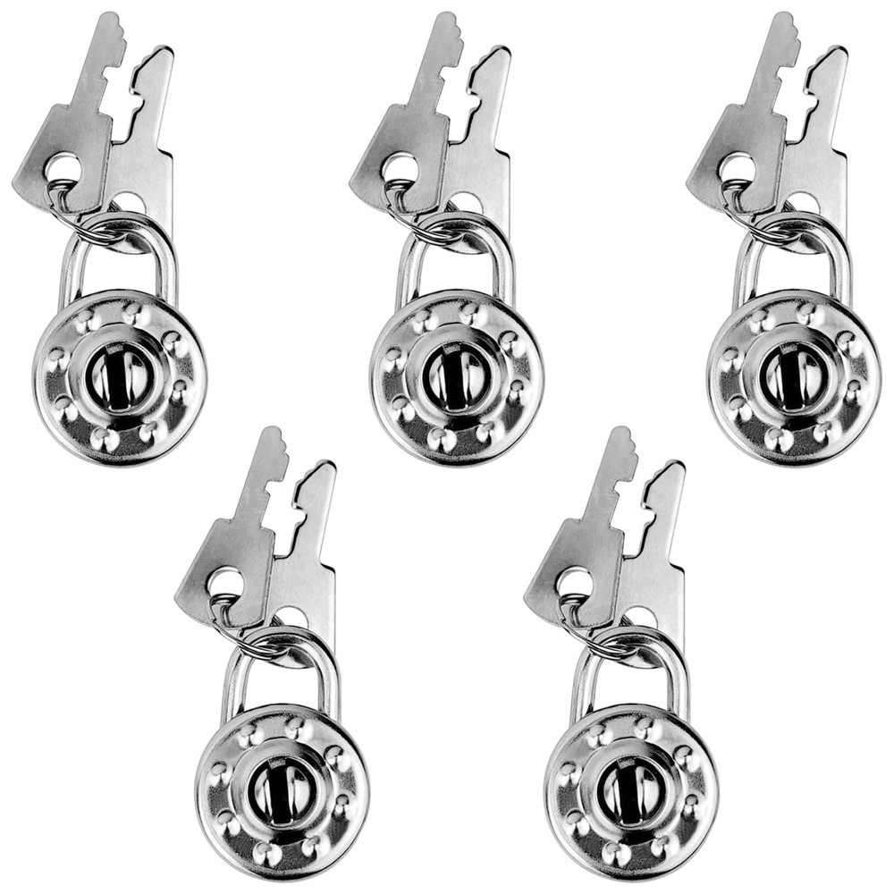 10 Pack Diary Padlock, Mini Locks with Keys, Tiny Luggage Locks for Travel, J...