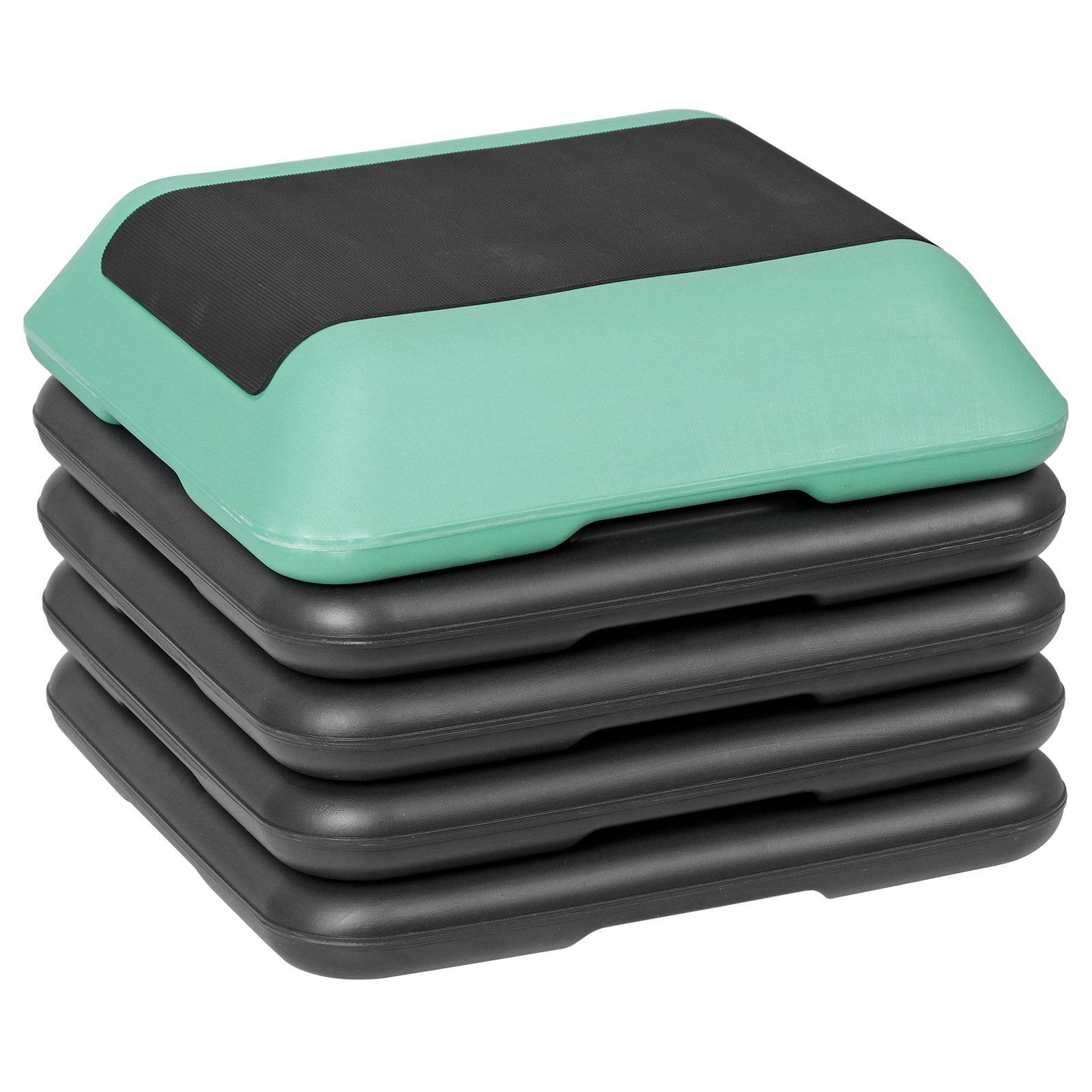 16"x16" Adjustable High Step Aerobic Platform with 4 Risers for Exercise Green