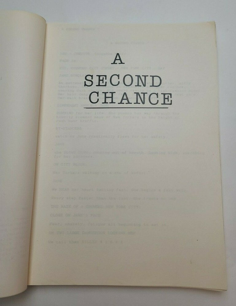 A SECOND CHANCE / Reggie Bruce 1990 Unproduced Movie Script Screenplay