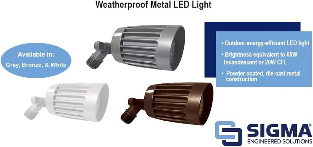 14337 10W Weatherproof LED Light, Gray