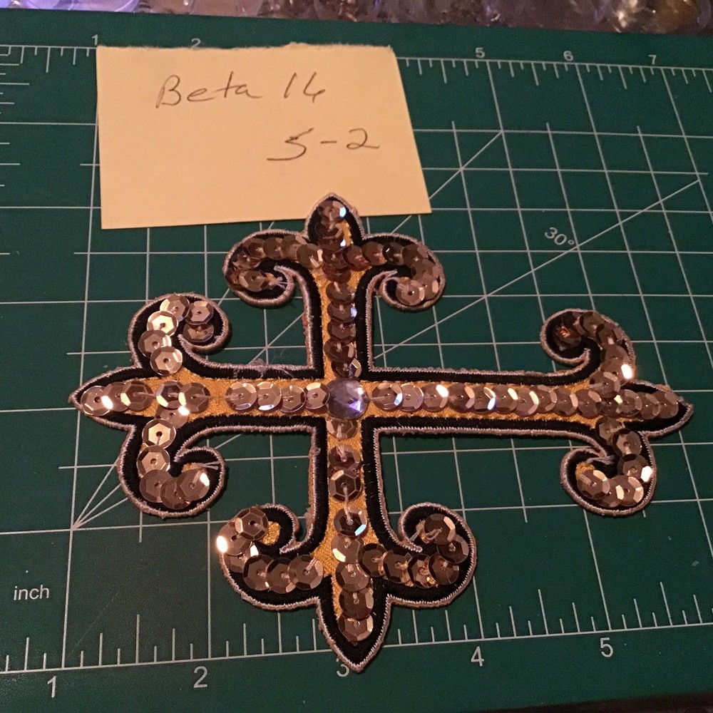 New Appliqué Sequin cross Sew On Patch