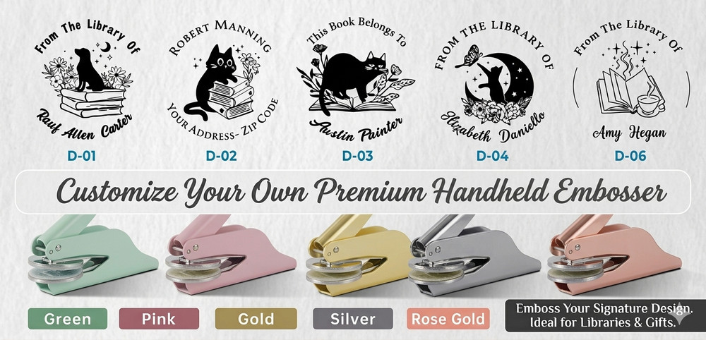Personalized Book Embosser | Custom Library Embosser | Personal Library Embosser
