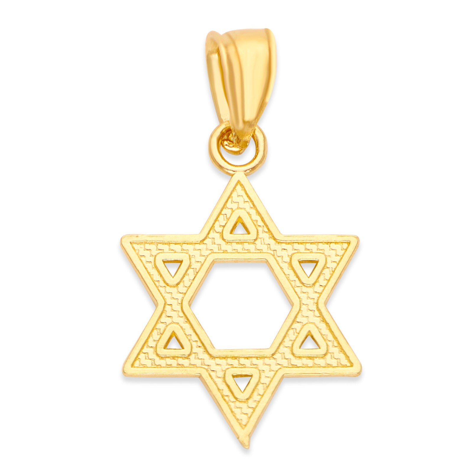 Solid Gold Star of David Pendant in 10k or 14k